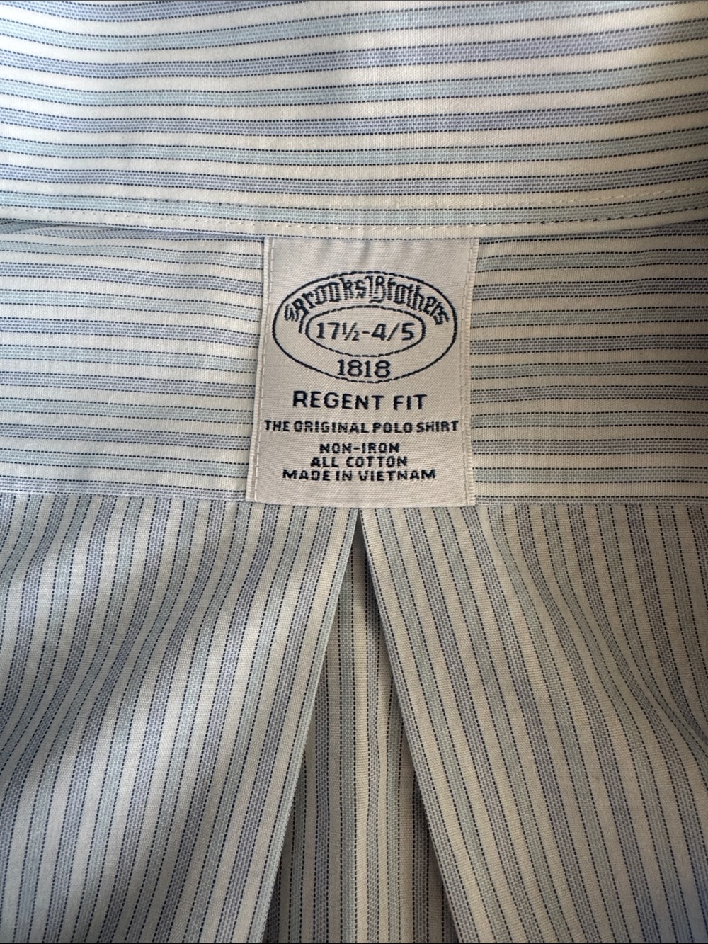 Brooks Brothers Light Blue & White Striped Button-Front Shirt